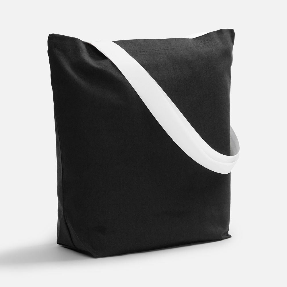 Шопер B5, черный с широкими белыми ручками арт. 19267.60 Шопер B5, черный с широкими белыми ручками арт. 19267.60