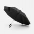 Зонт обратного сложения с ручкой-карабином Foldberry, черный