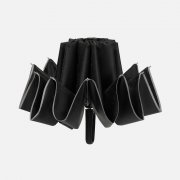 Зонт обратного сложения с ручкой-карабином Foldberry, черный