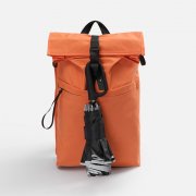 Зонт обратного сложения с ручкой-карабином Foldberry, черный