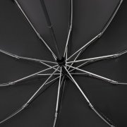 Зонт обратного сложения с ручкой-карабином Foldberry, черный