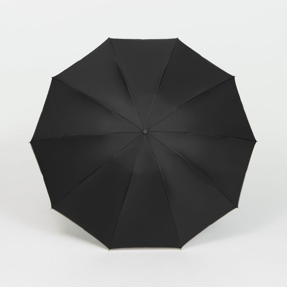 Зонт обратного сложения с ручкой-карабином Foldberry, черный арт. 22324.30 Зонт обратного сложения с ручкой-карабином Foldberry, черный арт. 22324.30