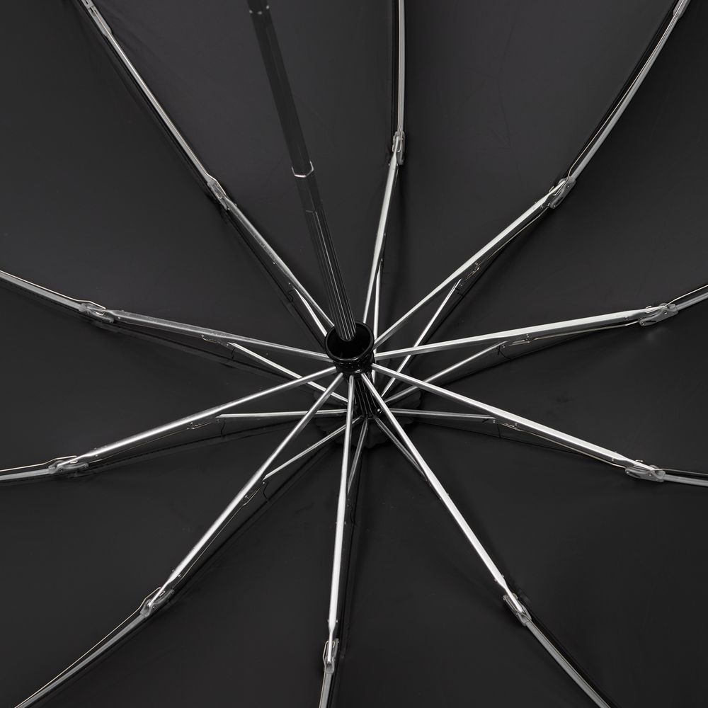 Зонт обратного сложения с ручкой-карабином Foldberry, серый арт. 22324.10 Зонт обратного сложения с ручкой-карабином Foldberry, серый арт. 22324.10