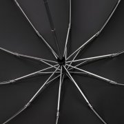 Зонт обратного сложения с ручкой-карабином Foldberry, серый