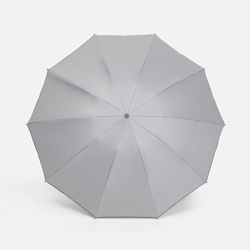 Зонт обратного сложения с ручкой-карабином Foldberry, серый арт. 22324.10 Зонт обратного сложения с ручкой-карабином Foldberry, серый арт. 22324.10