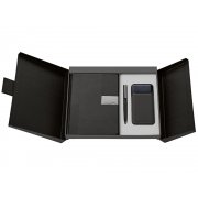 Подарочный набор «Tesla» с блокнотом А5, ручкой и пауэрбенком на 10 000 mAh