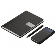 Подарочный набор «Tesla» с блокнотом А5, ручкой и пауэрбенком на 10 000 mAh