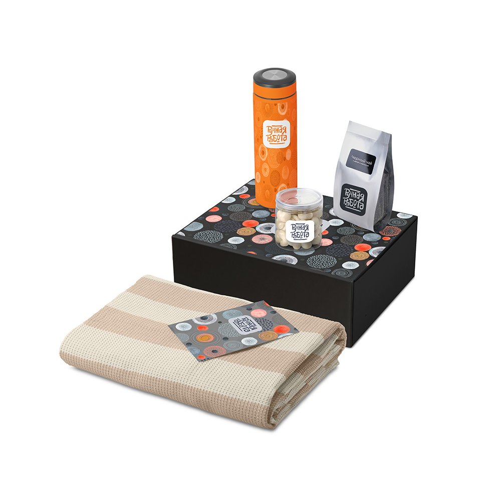 Подарочный набор «Re:y. Warm» с пледом, термосом и чаем арт. 210132.08 Подарочный набор «Re:y. Warm» с пледом, термосом и чаем арт. 210132.08