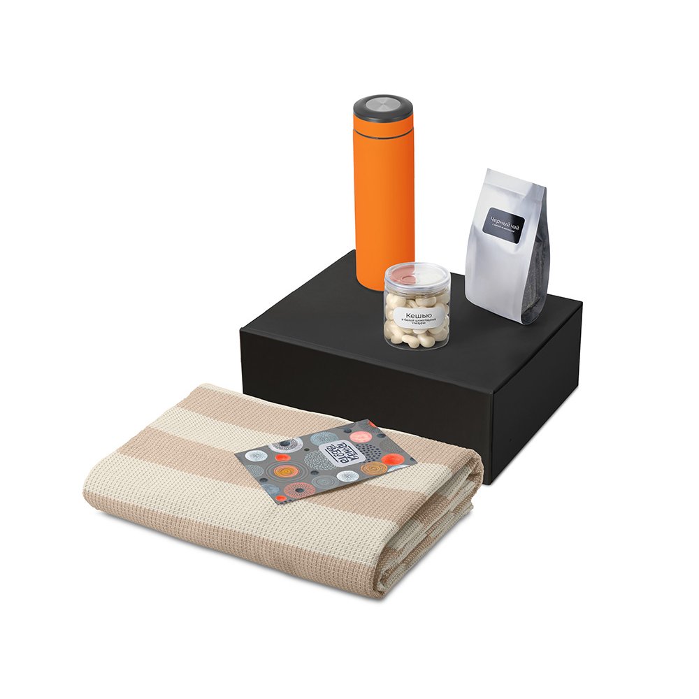 Подарочный набор «Re:y. Warm» с пледом, термосом и чаем арт. 210132.08 Подарочный набор «Re:y. Warm» с пледом, термосом и чаем арт. 210132.08