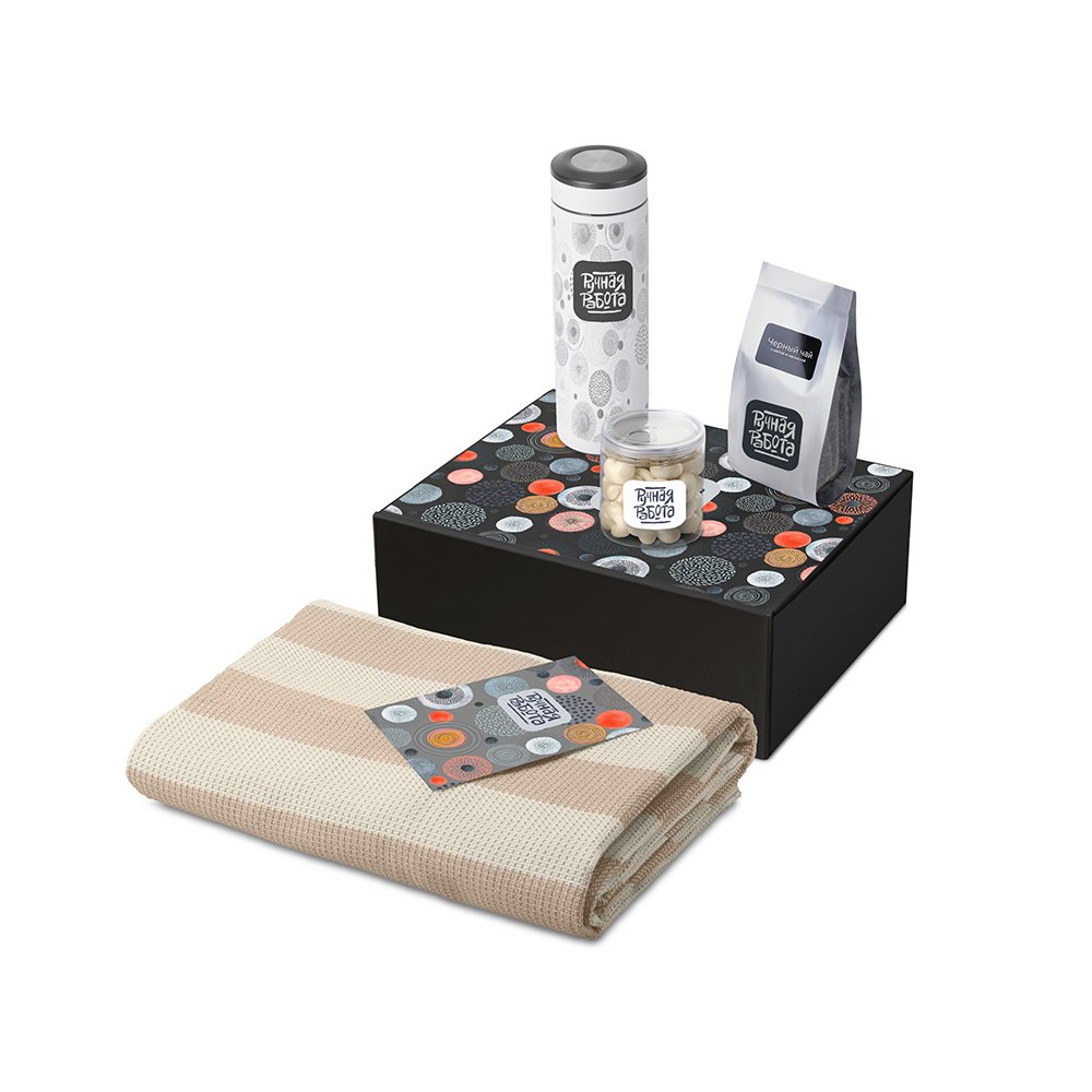 Подарочный набор «Re:y. Warm» с пледом, термосом и чаем арт. 210132.06 Подарочный набор «Re:y. Warm» с пледом, термосом и чаем арт. 210132.06