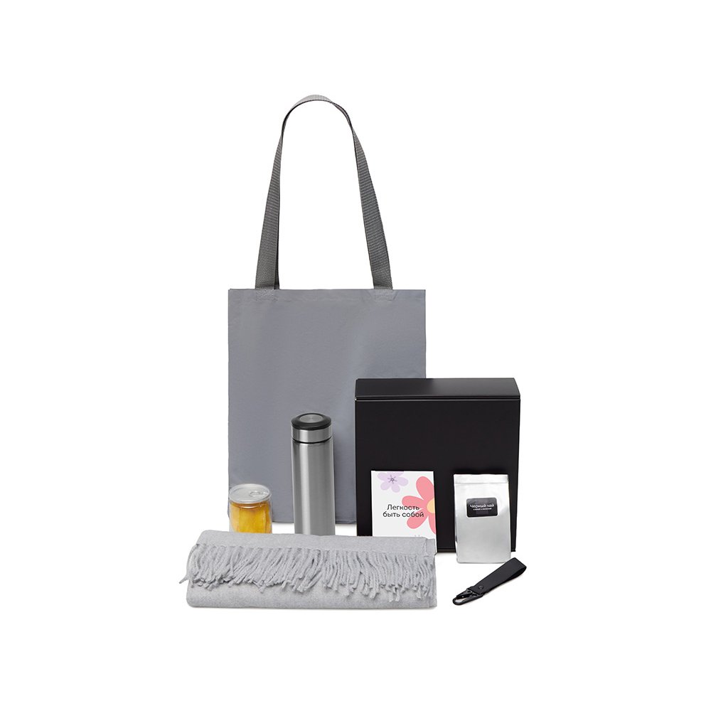 Подарочный набор «Re:f. Walk» с палантином, шопером и термосом арт. 210120.17 Подарочный набор «Re:f. Walk» с палантином, шопером и термосом арт. 210120.17