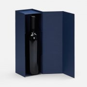 Коробка складная под бутылку Color Jacket Fold, темно-синяя