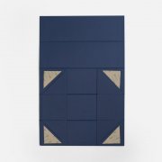 Коробка складная под бутылку Color Jacket Fold, темно-синяя