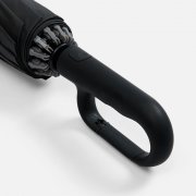 Зонт обратного сложения inLoop с ручкой-карабином, черный