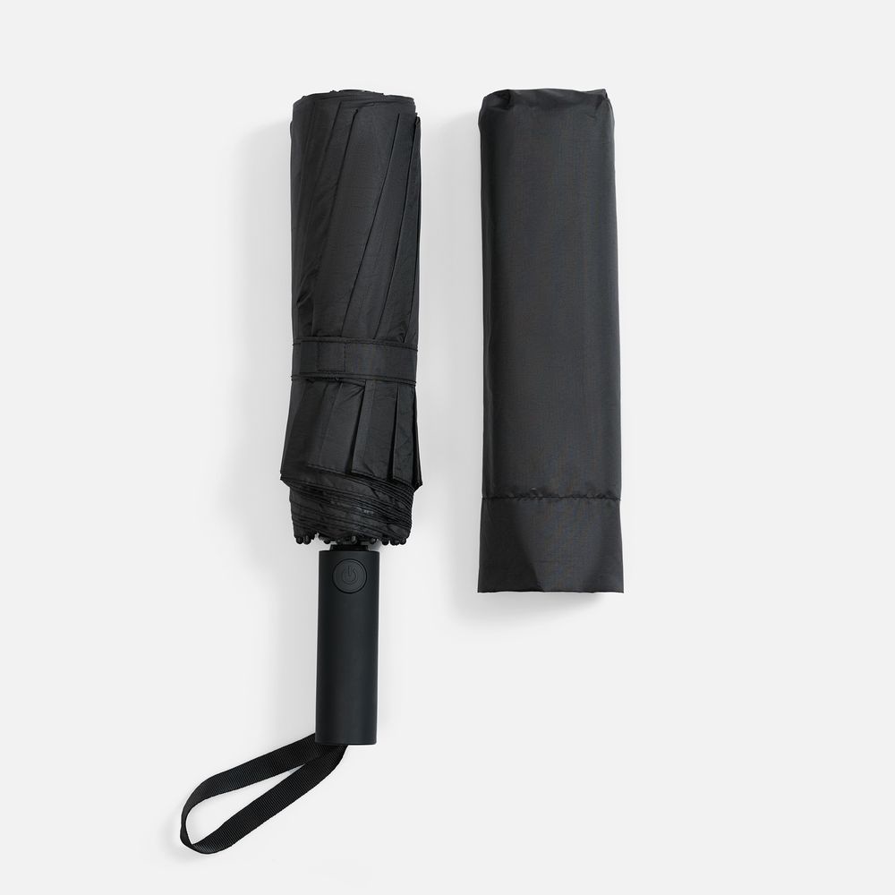 Зонт складной с УФ-защитой Ribstar, черный арт. 22327.30 Зонт складной с УФ-защитой Ribstar, черный арт. 22327.30