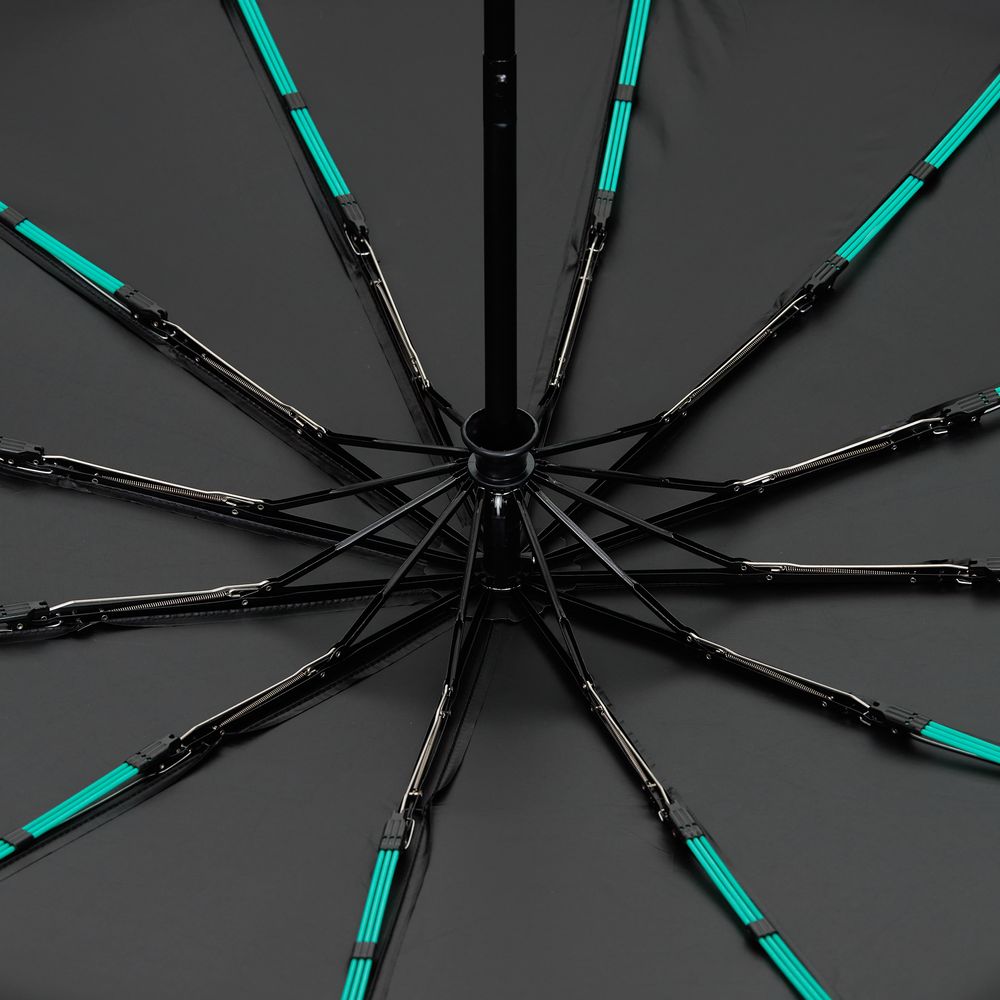 Зонт складной с УФ-защитой Ribstar, черный арт. 22327.30 Зонт складной с УФ-защитой Ribstar, черный арт. 22327.30