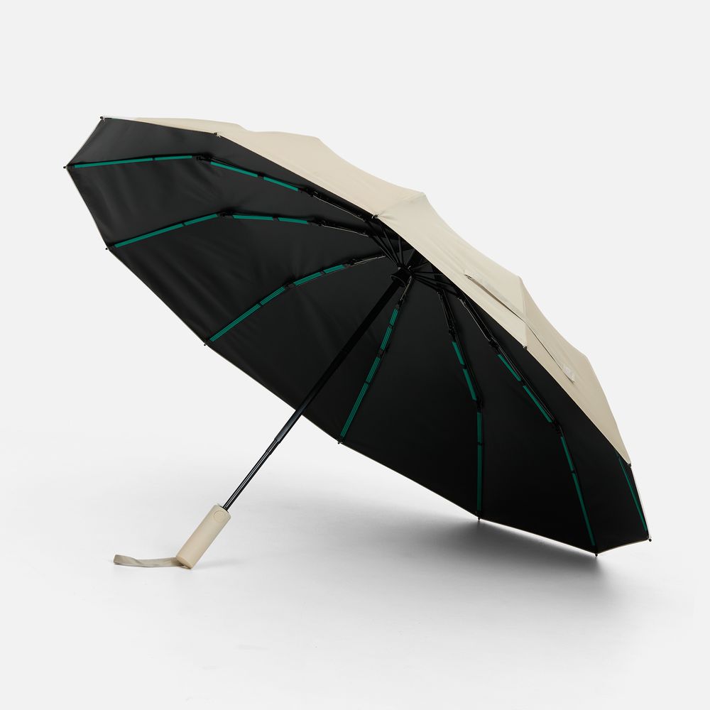 Зонт складной с УФ-защитой Ribstar, бежевый арт. 22327.00 Зонт складной с УФ-защитой Ribstar, бежевый арт. 22327.00