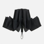 Зонт обратного сложения twoGether с двойным куполом, черный