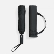 Зонт обратного сложения twoGether с двойным куполом, черный