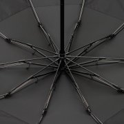 Зонт обратного сложения twoGether с двойным куполом, черный