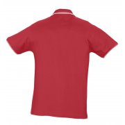 Рубашка поло мужская с контрастной отделкой PRACTICE 270, красный/белый арт. 2502.50