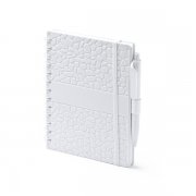 Блокнот А5 DURAN в твёрдом переплёте с ручкой, белый