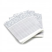 Биоразлагаемая скатерть, бело-серая, набор 5шт арт. 406.02/-5