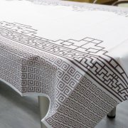Биоразлагаемая скатерть, бело-серая, набор 5шт арт. 406.02/-5