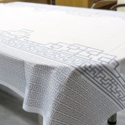 Биоразлагаемая скатерть, бело-серая, набор 5шт арт. 406.02/-5