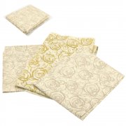 Биоразлагаемая скатерть, бело-золотая, набор 5шт арт. 406.14/-5