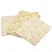 Биоразлагаемая скатерть, бело-золотая, набор 5шт арт. 406.14/-5