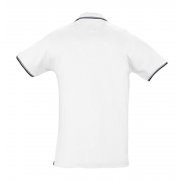 Рубашка поло мужская с контрастной отделкой PRACTICE 270, белый/темно-синий арт. 2502.60