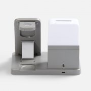 Зарядная станция с электронными часами и подсветкой Large Charge ver.3, серая