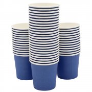 Набор 50 шт бумажный стакан 4,5 унций (130 мл), сине-белый арт. E102/-50