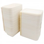 Набор контейнеров с крышкой из кукурузного крахмала, 1000 мл, 50 шт арт. A210