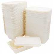 Набор контейнеров с крышкой из кукурузного крахмала, 1000 мл, 50 шт арт. A210