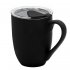 Кружка с крышкой Velvet Duo, софт-тач, чёрная