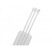 Магнитный беспроводной внешний аккумулятор со встроенными кабелями «Мэни», 10000 мАч