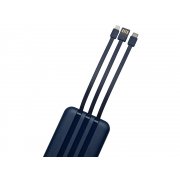 Магнитный беспроводной внешний аккумулятор со встроенными кабелями «Мэни», 10000 мАч