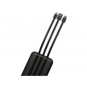 Магнитный беспроводной внешний аккумулятор со встроенными кабелями «Мэни», 10000 мАч