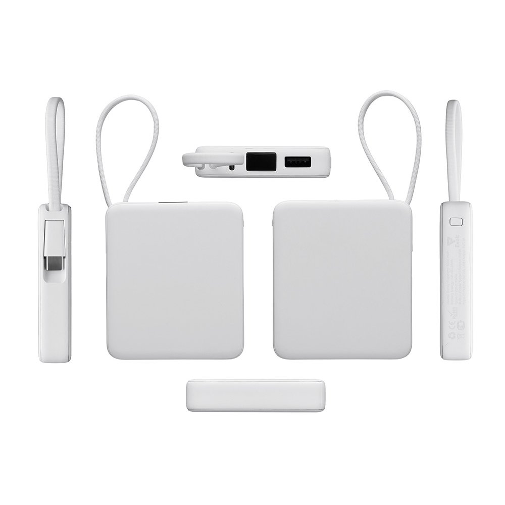 Внешний аккумулятор со встроенным кабелем USB-C «Дэнси», 5000 мАч арт. 590160.06 Внешний аккумулятор со встроенным кабелем USB-C «Дэнси», 5000 мАч арт. 590160.06