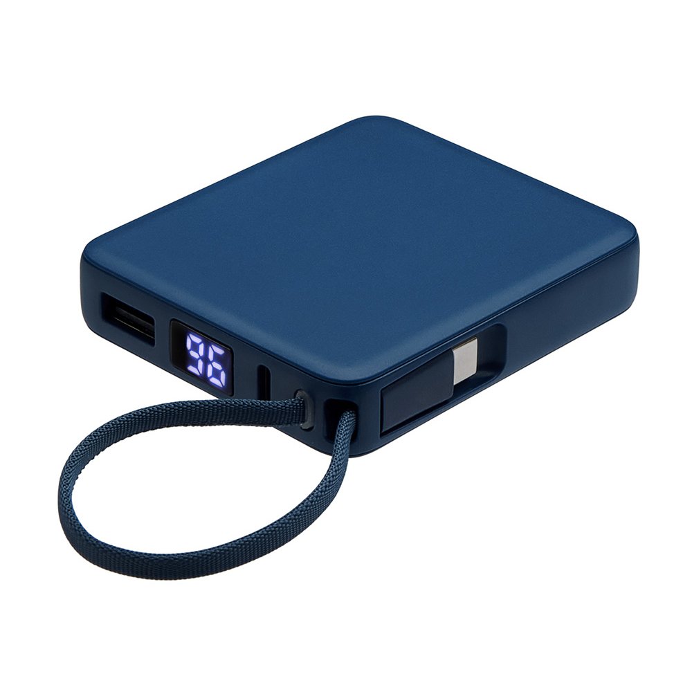 Внешний аккумулятор со встроенным кабелем USB-C «Дэнси», 5000 мАч арт. 590160.72 Внешний аккумулятор со встроенным кабелем USB-C «Дэнси», 5000 мАч арт. 590160.72