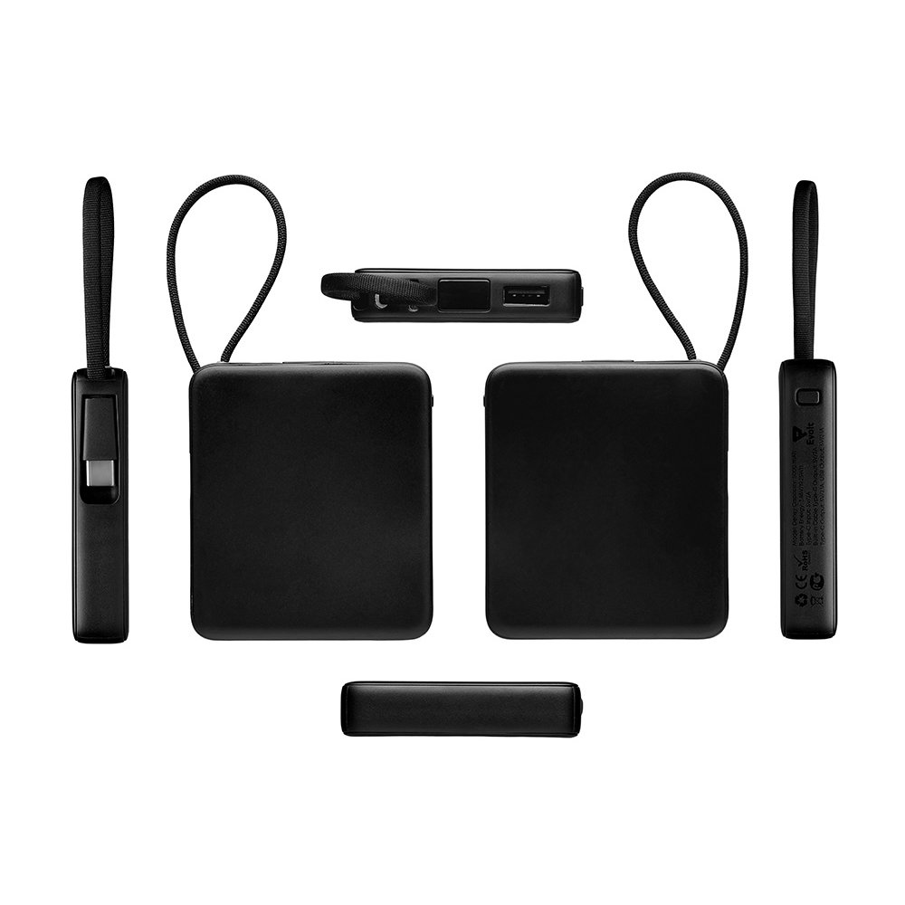 Внешний аккумулятор со встроенным кабелем USB-C «Дэнси», 5000 мАч арт. 590160.07 Внешний аккумулятор со встроенным кабелем USB-C «Дэнси», 5000 мАч арт. 590160.07