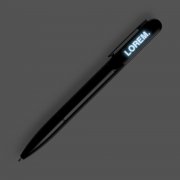 Ручка шариковая Lucenti с подсветкой логотипа, в футляре, черная арт. 20695.30