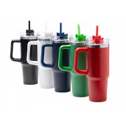 Термокружка «Крэнстон» с трубочкой и поворотной крышкой, 850 мл арт. TZ1709S160