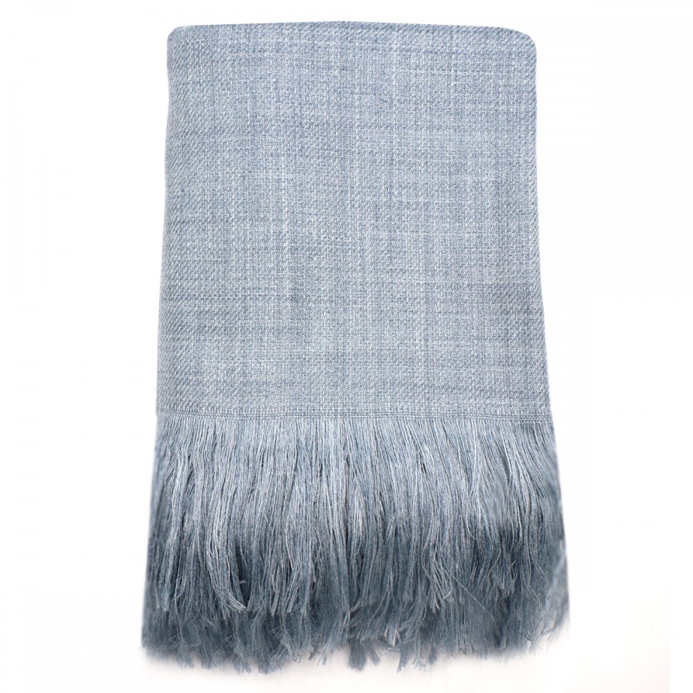 Плед полушерстяной COMFORT, светло-серый арт. 25SP196S.7-3 Плед полушерстяной COMFORT, светло-серый арт. 25SP196S.7-3