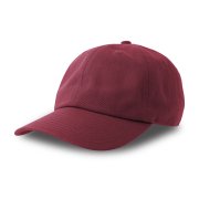 Бейсболка DAD HAT-S, 6 клиньев, металлическая застежка Бордовый