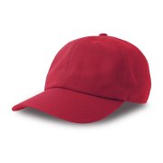 Бейсболка DAD HAT-S, 6 клиньев, металлическая застежка Красный