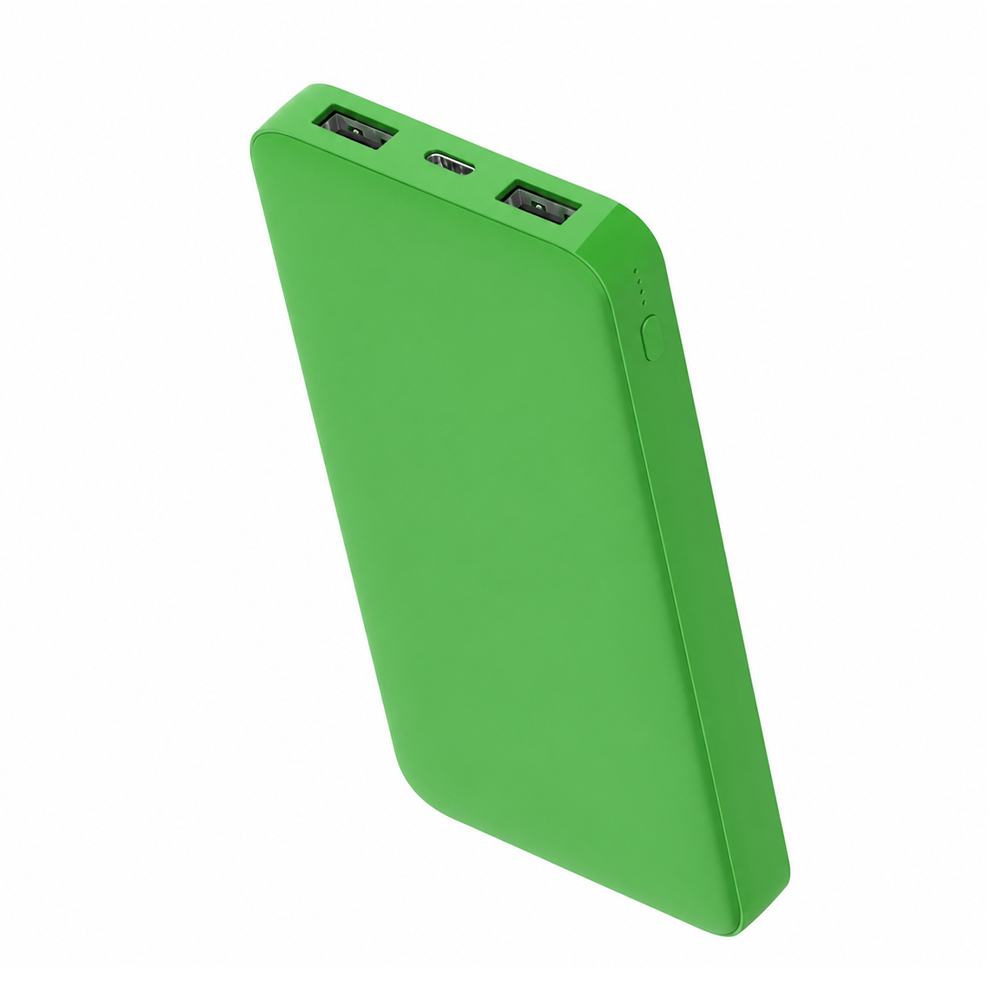 Внешний аккумулятор Polus, 10000 Mah, софт-тач покрытие, зеленый арт. 2018.04.01 Внешний аккумулятор Polus, 10000 Mah, софт-тач покрытие, зеленый арт. 2018.04.01