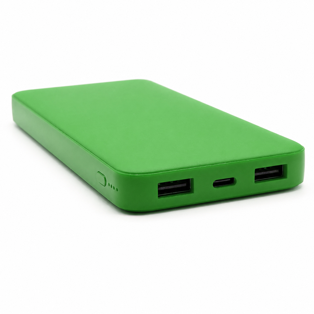 Внешний аккумулятор Polus, 10000 Mah, софт-тач покрытие, зеленый арт. 2018.04.01 Внешний аккумулятор Polus, 10000 Mah, софт-тач покрытие, зеленый арт. 2018.04.01